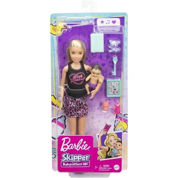 Barbie Skipper Babysitters & Accessories Set with Blonde Doll Baby Doll - Picture 6 of 6